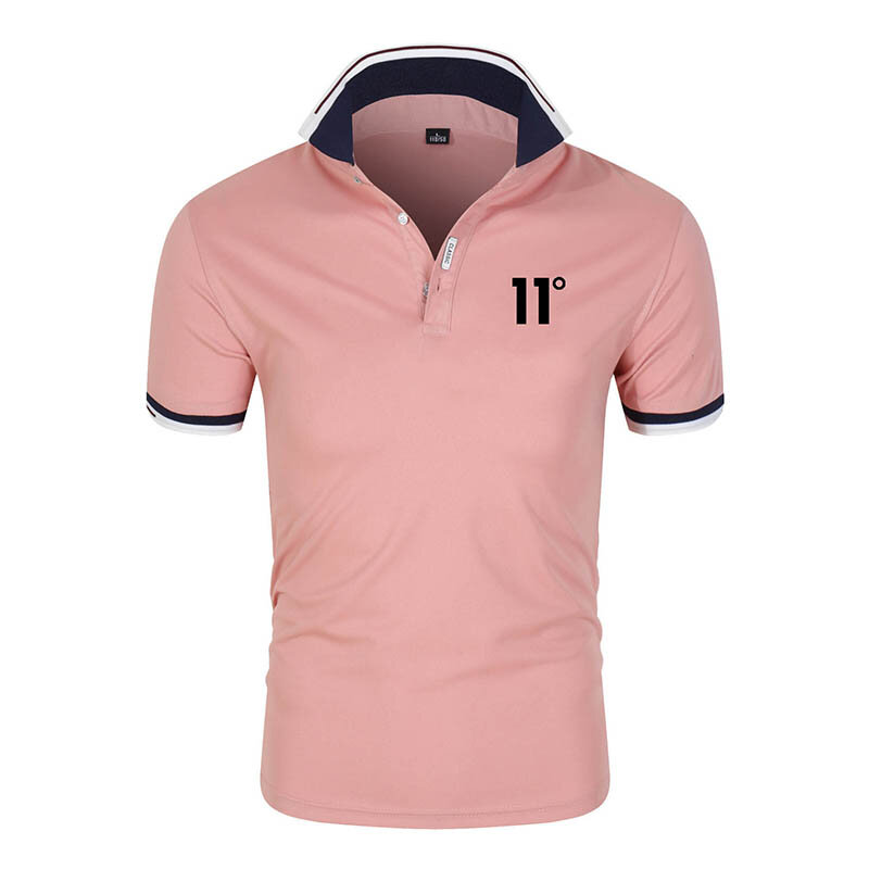 Męska marka 11 stopni drukowane koszulka Polo z krótkim rękawem w stylu Casual, letnia modna, z klapami koszulka 2022 odzież uliczna Plus rozmiar odzież męska
