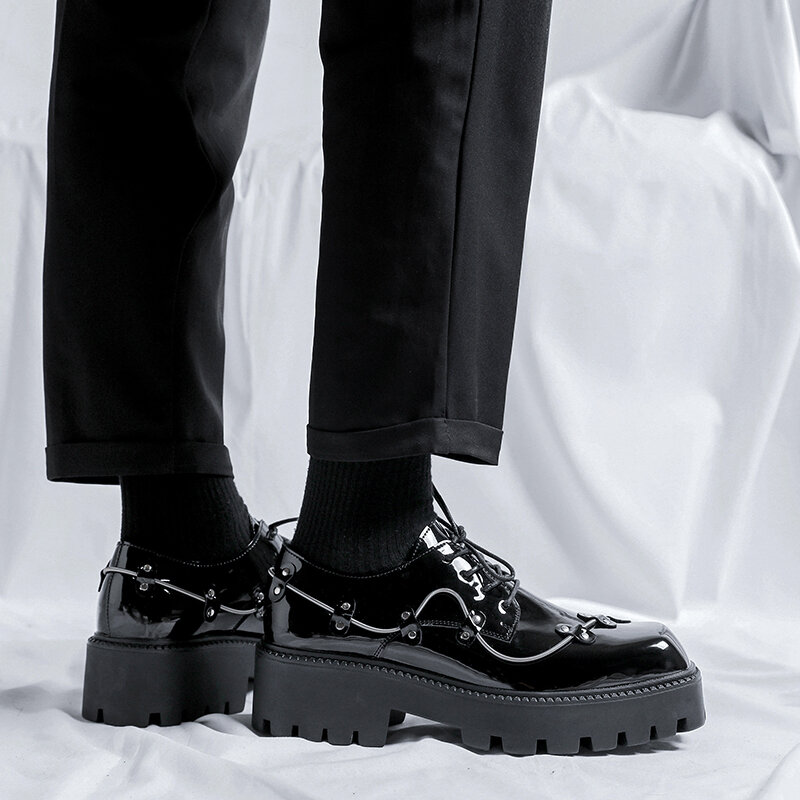 Sepatu Kulit Kasual Pria Mokasin Modis Uniseks Sepatu Bisnis Desainer Mewah Pria Sepatu Berkendara Inggris Calzado Hombre