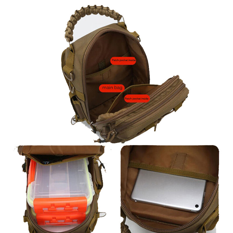 Мужская многофункциональная сумка через плечо, сумка через плечо для путешествий, нагрудная сумка, сумка для рыбалки, сумка-мессенджер для ...