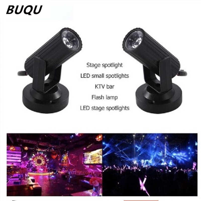 RGB 1W Led Stage Spotlight lampada portatile leggera faretti da ballo morbidi da 360 gradi per discoteca Dj Bar illuminazione Ktv