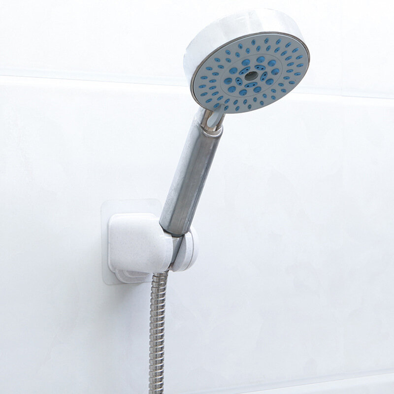 Samoprzylepna uchwyt do prysznica darmowym przepychaczem regulowany uchwyt ściany prysznic do montażu wspornik głowicy akcesoria