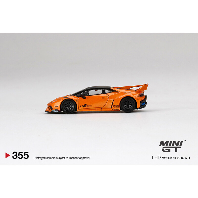 MINI GT-maqueta de coche Diorama de aleación, juguete de colección de coches en miniatura de 1:64 LB, Huracán GT, Arancio boreal, 355 en Stock