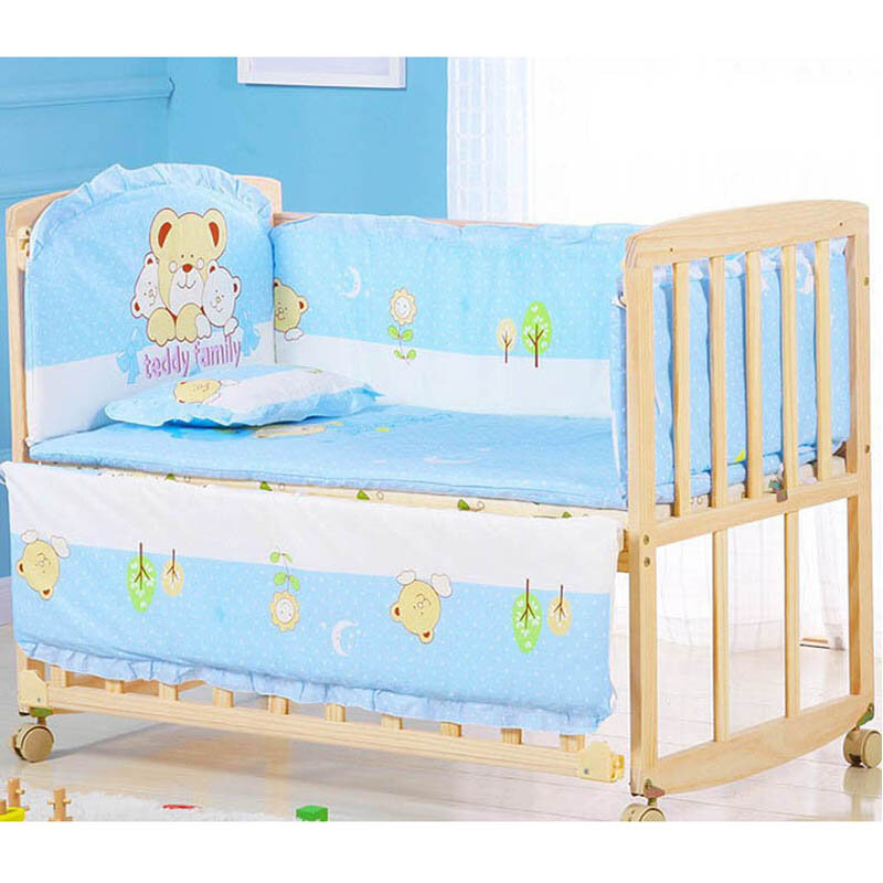Osłona do łóżeczka dla noworodka bawełniana pościel dla niemowląt zestaw odpinany suwak ochraniacz do łóżeczka dekoracja do pokoju dziecięcego ochraniacz na łóżeczko ZT131