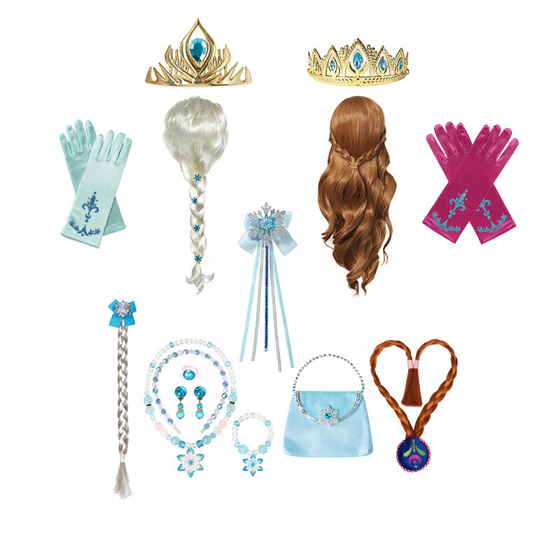 Женское Ожерелье «Холодное сердце», аксессуары для принцессы Анны, Эльзы, аксессуары для костюмированной вечеринки, колье «Волшебная палочка», для косплея