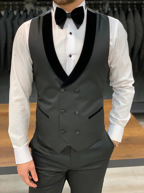 Slim Fit Mens suits for Wedding 3 Pieces Male Suit Jacket Casual Office Business Formal Groom Tuxedo (Blazer+Vest+Pants)
