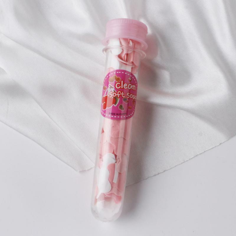 Снаружи одноразовое мыло для мытья рук бумаги тела Пробирка для мытья тела конфетти пенообразующее цветочное бумажное мыло для детей