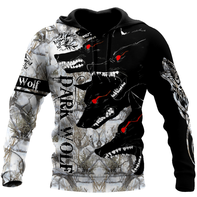 Толстовка мужская свободного покроя, Модный свитшот с 3D принтом волка, уличная одежда, забавная толстовка, брендовый пуловер-70