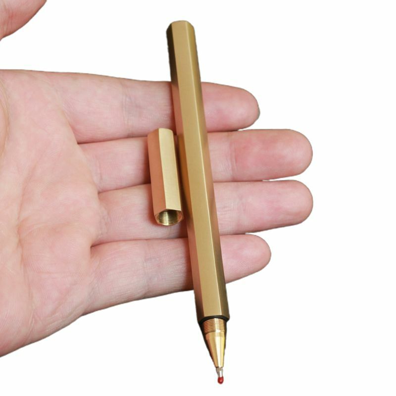 قلم حبر جاف فاخر مسدس الجسم حبر أسود قلم حبر 0.5 مللي متر نقطة للرجال والنساء المهنية التنفيذية مكتب الحاضر