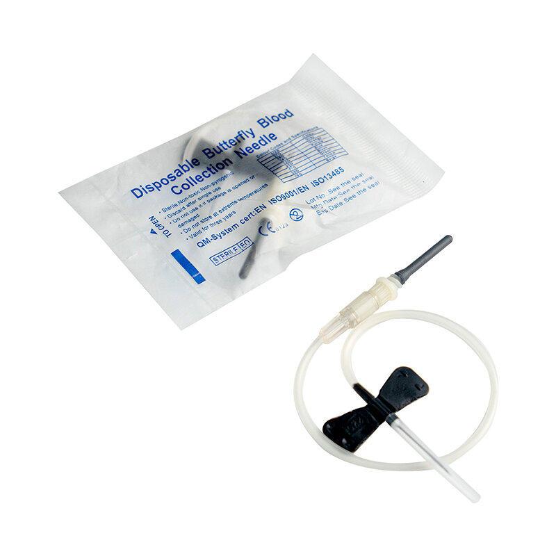 50 Pcs Disposable Medical ผีเสื้อความปลอดภัยเข็มสำหรับ Venous Blood Collection สุขภาพ21G 23G