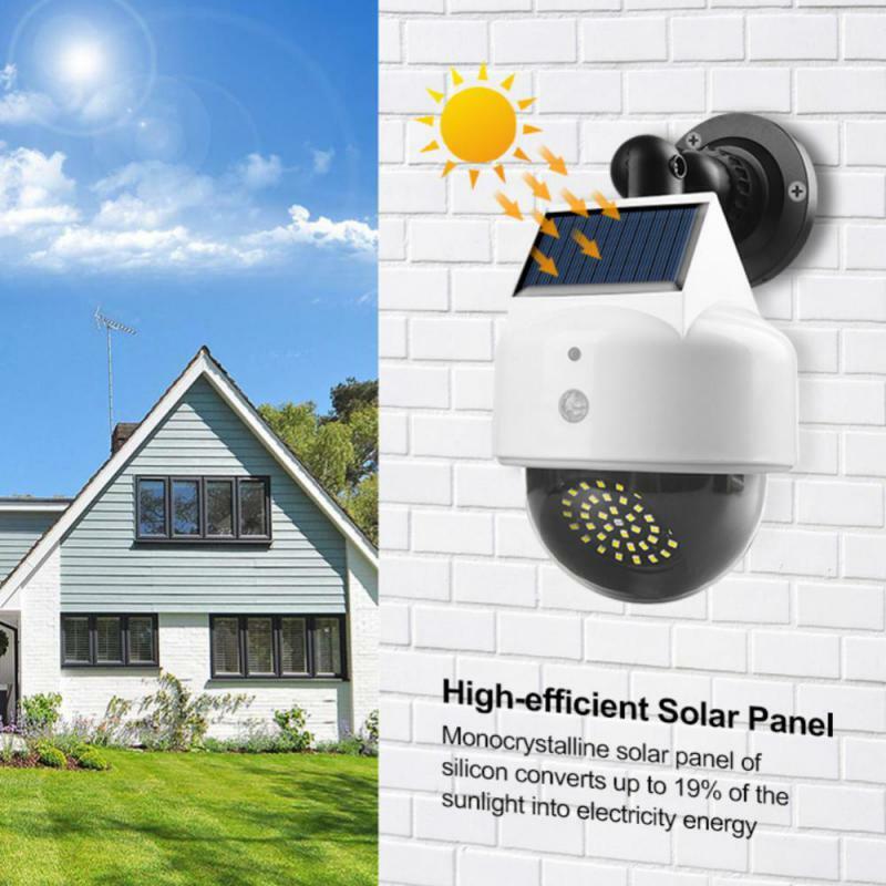 Lampe solaire à 41 LED avec détecteur de mouvement, dispositif de sécurité factice sans fil, imperméable conforme à la norme IP65, 3 modes d'éclairage, idéal pour un jardin ou une maison
