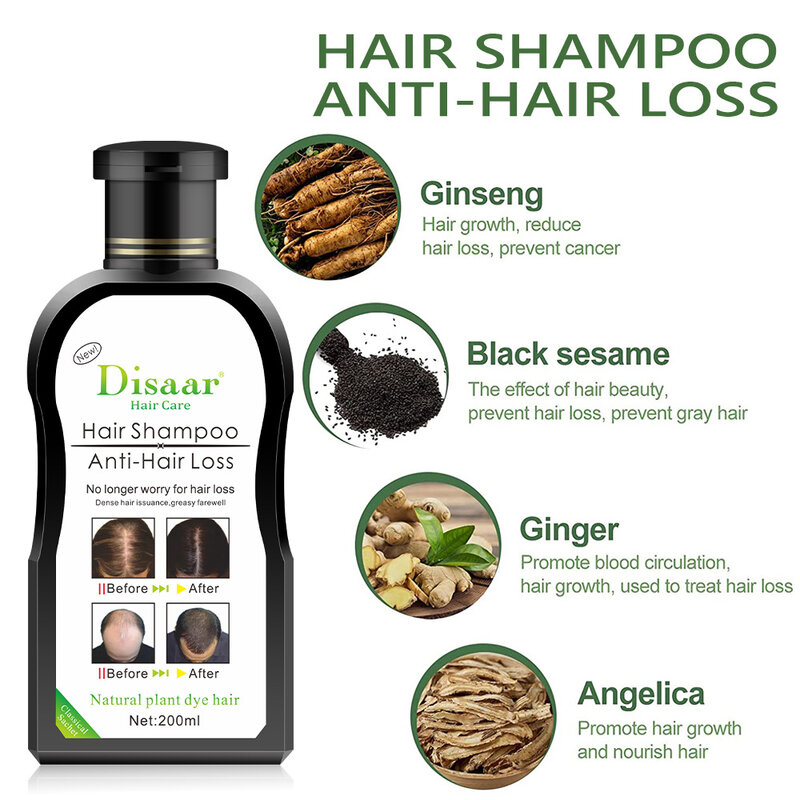 200Ml Anti-Hair Loss แชมพู Growth หนา Serum เพิ่ม Hair Tonic ทำความสะอาดหนังศีรษะเสีย Repair essence