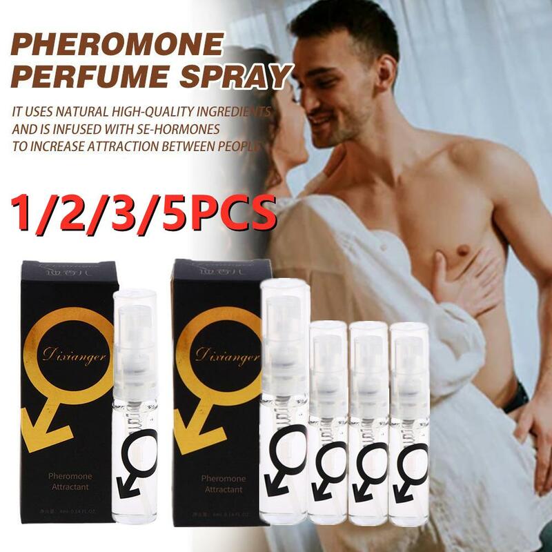 1/2/3/5PCS Atrair Seu Perfume para Homens, Colônia de Feromônios para Homens, Feromônios para Homens Atrair Mulher (Homens e Mulheres) 4ML