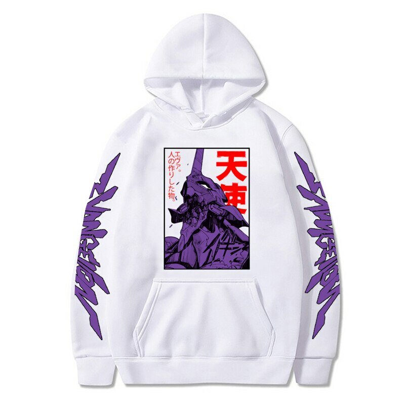 Eva 01 evangelion-s hoodie homem harajuku anime hoodies outono inverno velo pulôver moletom streetwear manga com capuz roupas