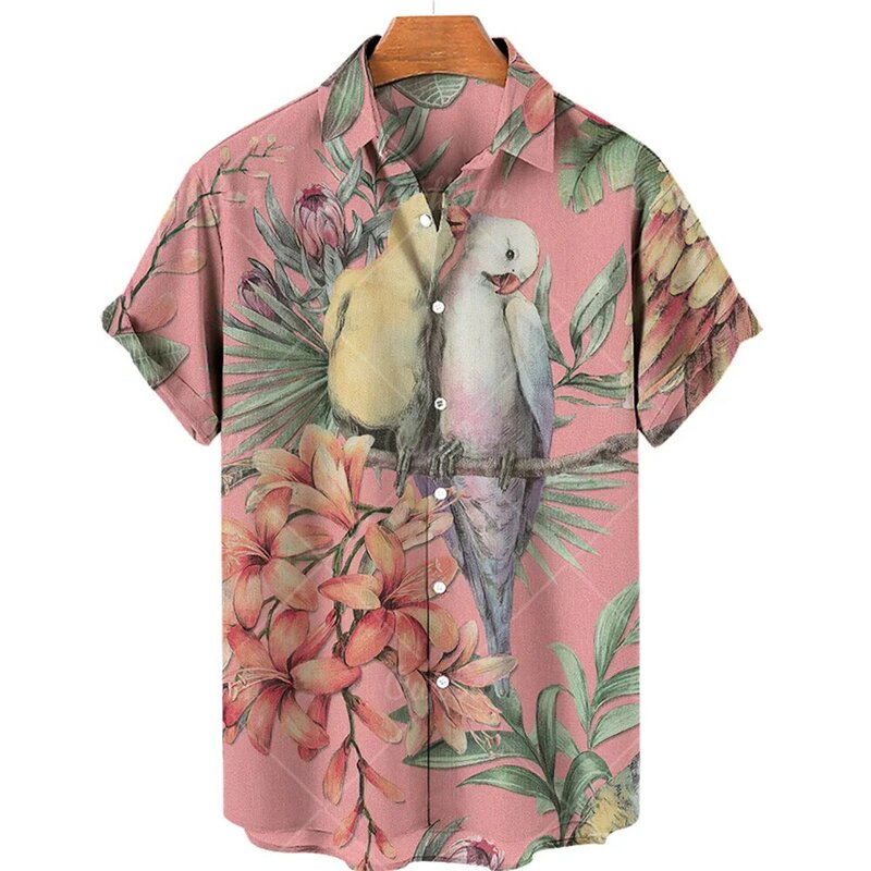 2022 lato 3d drukowane męskie koszule z krótkim rękawem koszula hawajska klapa zapinany na jeden guzik koszule moda koszula na co dzień duża 5xl