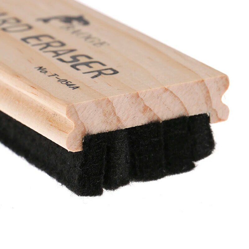 Grande gomme de nettoyage de tableau noir en feutre de laine, Kit de nettoyage de tableau noir en bois pour salle de classe