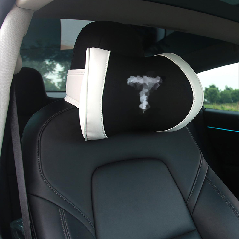 1PC Neck Kissen für Tesla Modell 3 Modell S Modell X Modell Y Weichen Bequemen Kissen Neck Unterstützung Auto sitz Kopfstütze Zubehör