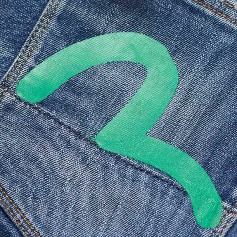 2021 Retro Japan Style New Men's Green Print Small Seagull Print Jeans Y2k Hip hop Ripped Y2k Casual Denim pants For Luxury
