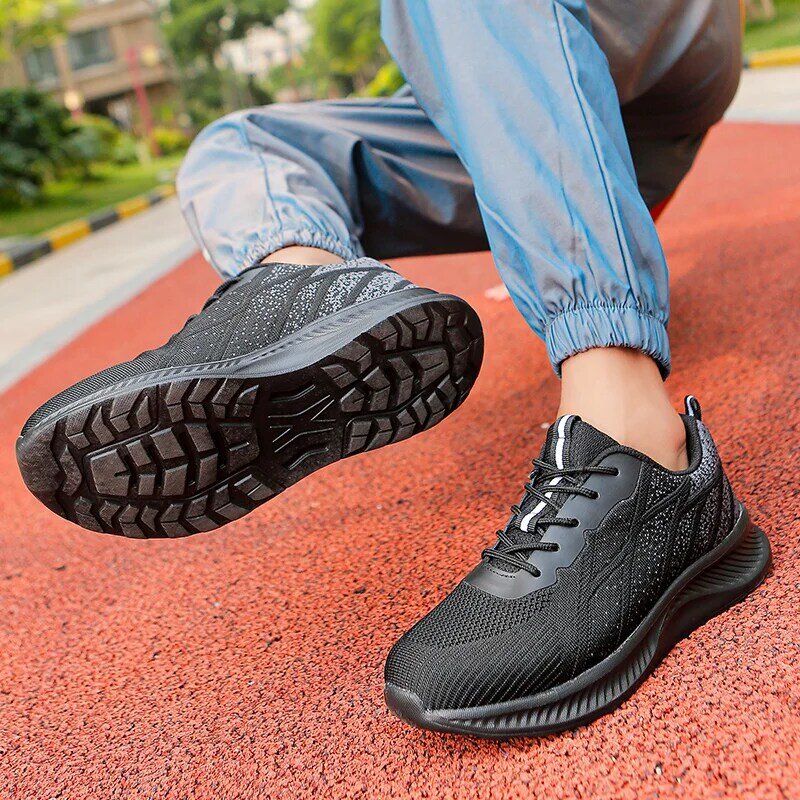 Кроссовки мужские/женские резиновые, дышащие спортивные туфли для бега, серые, синие