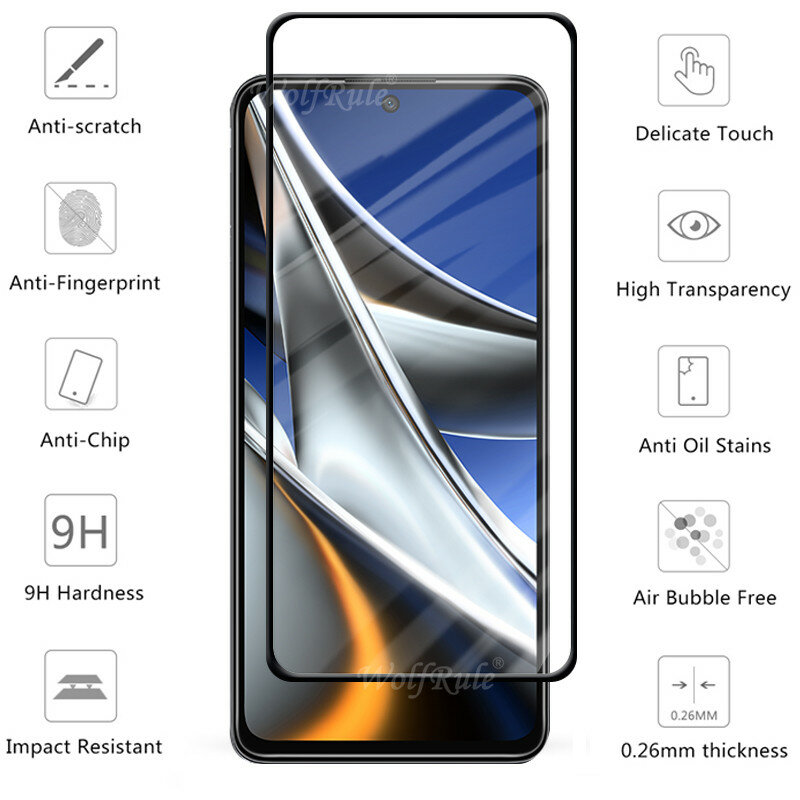 4-in-1 For Xiaomi Poco X4 Pro 5G Glass For Poco X4 Pro Tempered Glass Full Screen Protector For Poco M3 M4 X3 X4 Pro Lens Glass