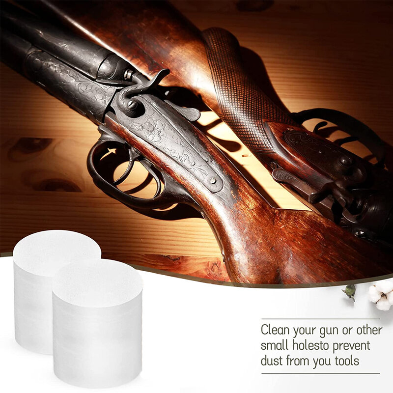Patchs de nettoyage pour pistolet tactique, 200/500 pièces, tampons épais pour pistolet rond, chiffon de nettoyage pour arme de poing
