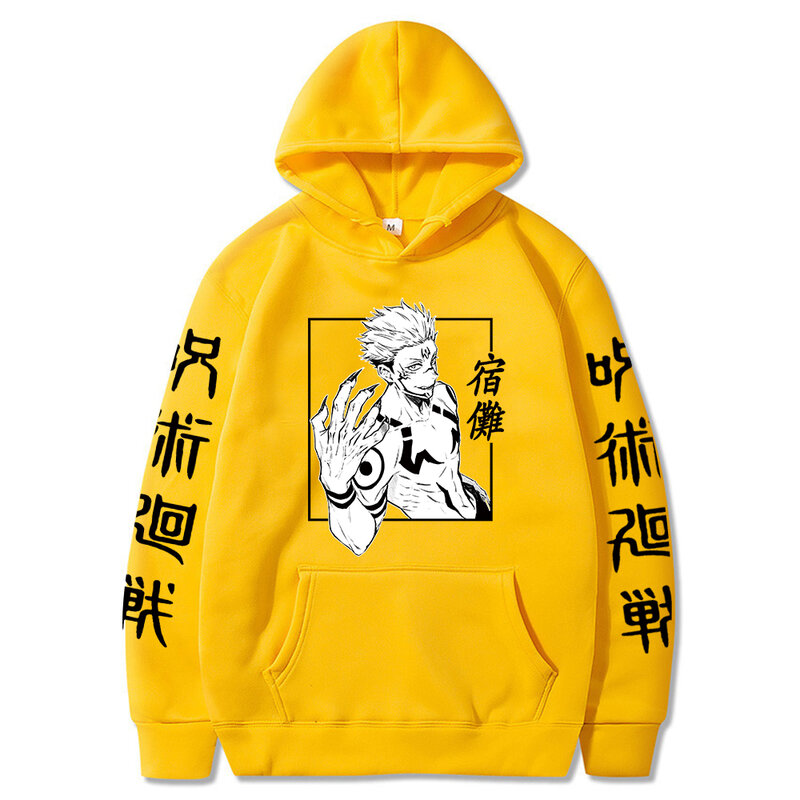 Japanse Anime Grappige Sukuna Gedrukt Grafische Hoodies Japan Stijl Jujutsu Kaisen Sweatshirts Harajuku Streetwear Voor Vrouwen/Mannen Ja