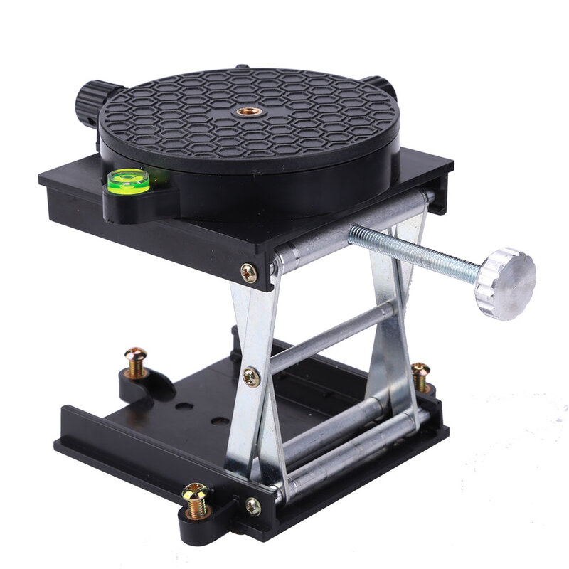360-Degree Rotation Router Lift Table Adjustable Height Engraving Lifting Stand Rack Manual Lifting Platform Tool