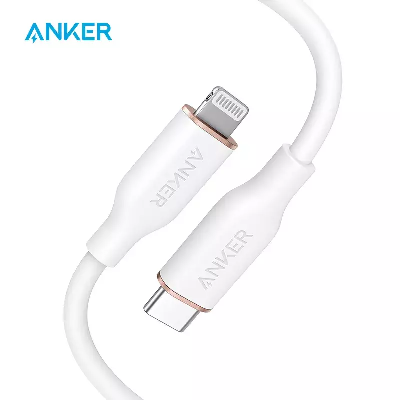 An-ker Powerline III Flow usb c to Lightning Cable for iPhone 12 Pro Max / 12/11 Pro/X/XS/XR / 8 Plus Charger cable usb type c