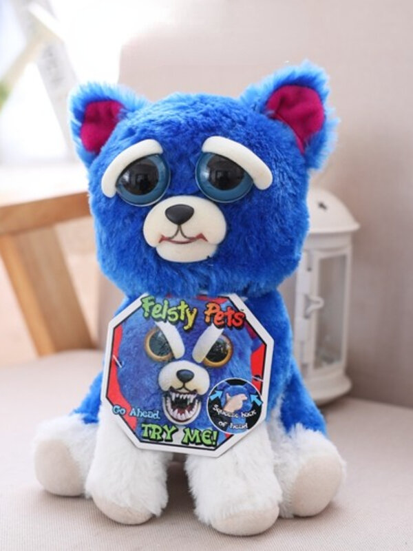 Feisty animais de estimação engraçado face mudando unicórnio brinquedos macios para crianças recheado de pelúcia dragão animais com raiva boneca panda
