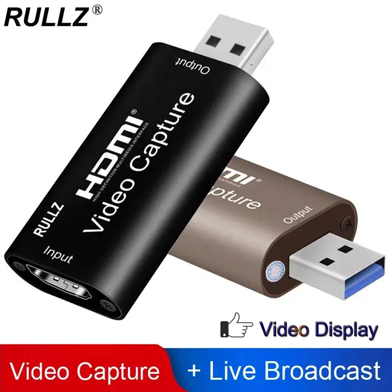 Tarjeta de captura de vídeo 4K USB 3,0 2,0 HDMI, caja de grabación de vídeo para PS4, juego, DVD, videocámara, cámara, placa de grabación de vídeo en vivo
