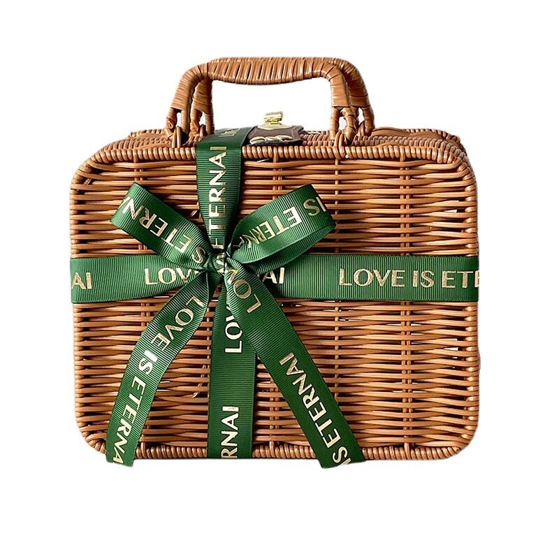 2022 New 14-inch Retro Bamboo Gift Suitcase