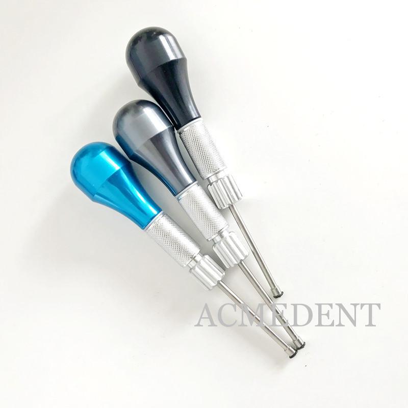 Alat Dokter Gigi Paduan Titanium Pengeboran Mandiri Sekrup Jangkar Mini Implan Mikro Gigi 250 Buah & Obeng Abu-abu/Biru/Hitam
