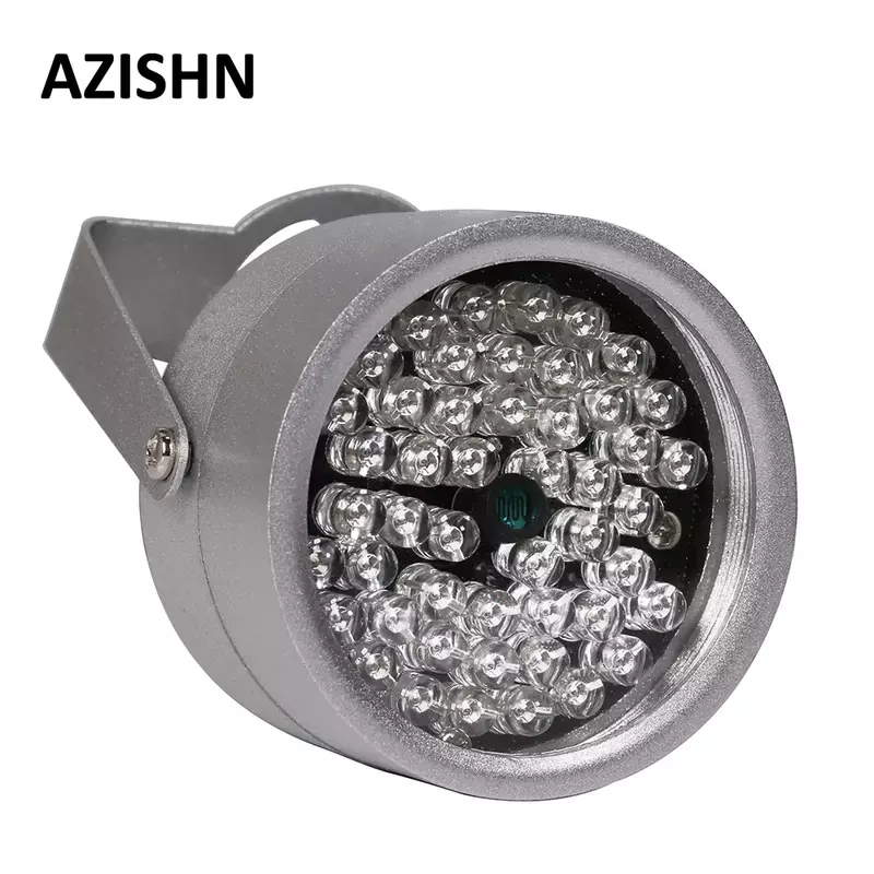 Azishn cctv leds 48ir iluminador luz ir infravermelho visão noturna metal à prova dwaterproof água cctv luz de preenchimento para cctv câmera de vigilância
