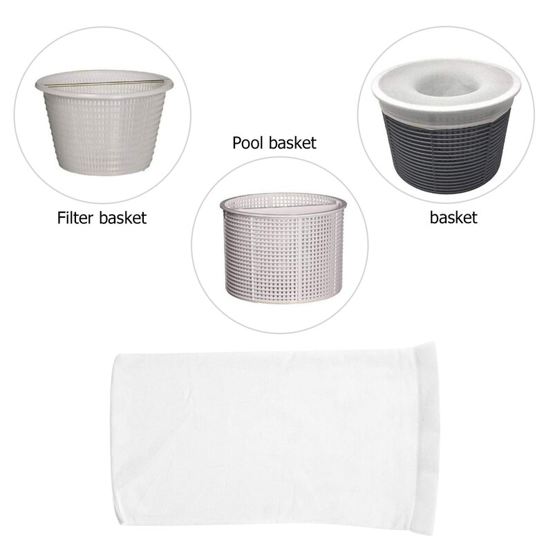Calcetines de nailon con filtro para piscina, medias de filtro de 20/30/50/100 piezas, para cestas, blanco