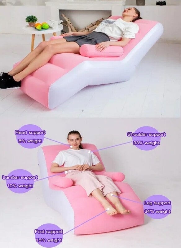 Nowa dmuchana dmuchana Sofa Camping leniwy łóżko ogrodowe sofy meble ogrodowe przenośne krzesło plażowe