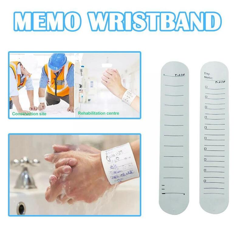 2022 Memo Pad Reusable Erasable Wearable Silicone Memo School Pads Waterproof Band Office Writing Stationery Wrist Notebook C1U0