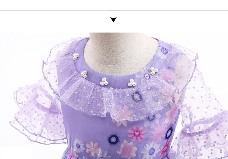 Mirabel Cosplay kostiumy Encanto peruka fantazyjne sukienki księżniczki urodziny dzieci karnawał dzieci ubrania imprezowe sukienka Isabela