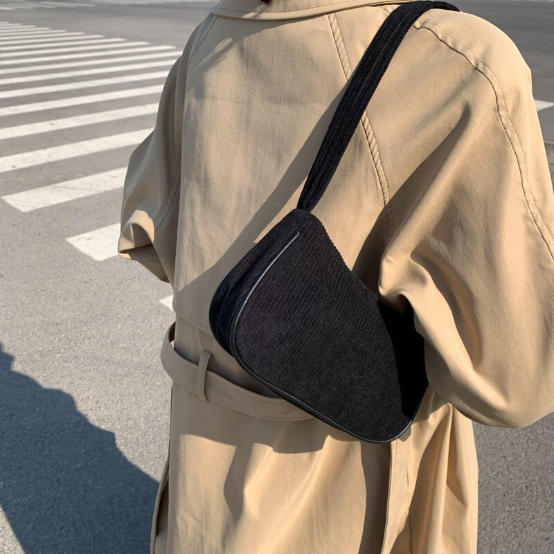 Inverno veludo underarm saco casual feminino sacos de ombro viagem axila bolsa de compras bolsa de telefone com zíper bolsa feminina embreagem