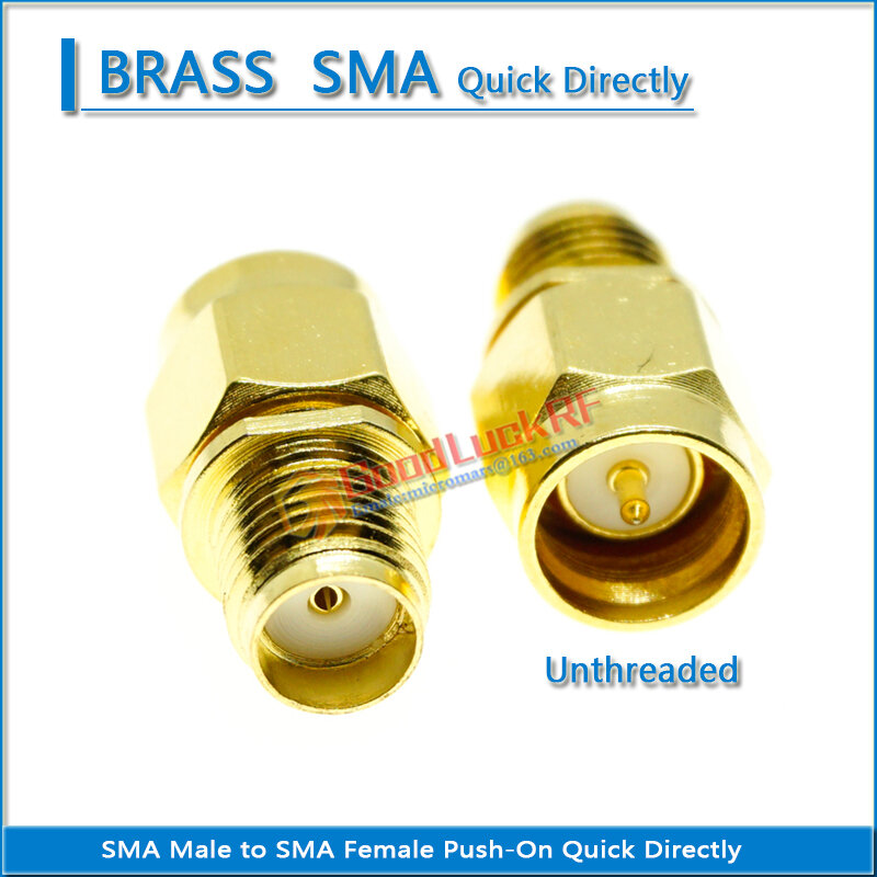 Kit Set RP-SMA RP SMA Male to RPSMA SMA Male & Female Push-On Quick Directly Plug Socket Brass Straight Coaxial RF Adapters