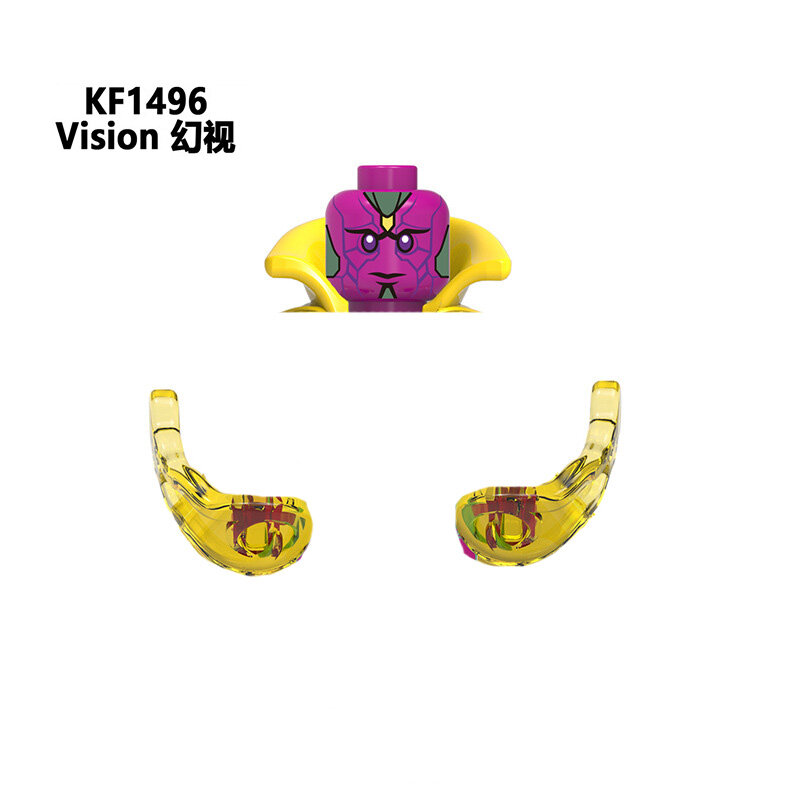 Bloques de construcción modelo KF6134 para niños, juguete de ladrillos para armar bruja escarlata, con visión de la serie Mini figura, ideal para regalo
