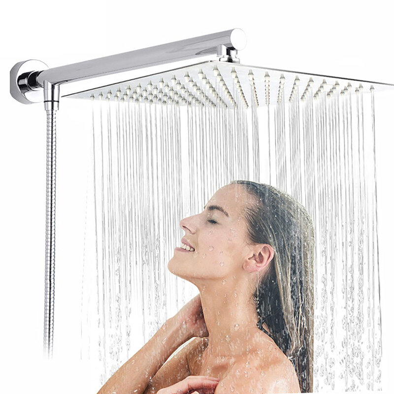 Brazo de cabezal de ducha de acero inoxidable, extensor de ducha montado en la pared, manguera, varilla de conexión de pulverización manual