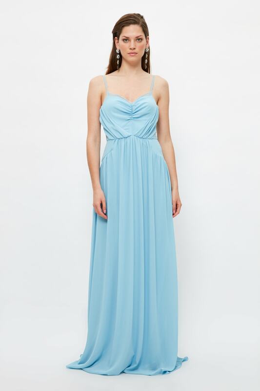 Trendyol Collar Detail Evening Dress & Prom Gown TPRSS21AE0149