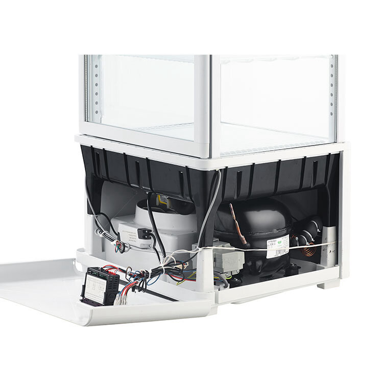 Refrigerador de exhibición para supermercado, puerta de vidrio Vertical, congelador profundo, capacidad de XC-68L, venta al por mayor