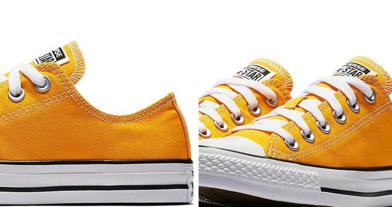 Sepatu Converse Chuck Taylor All Star Warna Musiman Sneakers Skateboard Uniseks Pria dan Wanita Populer Rendah Sepatu Kanvas Kuning