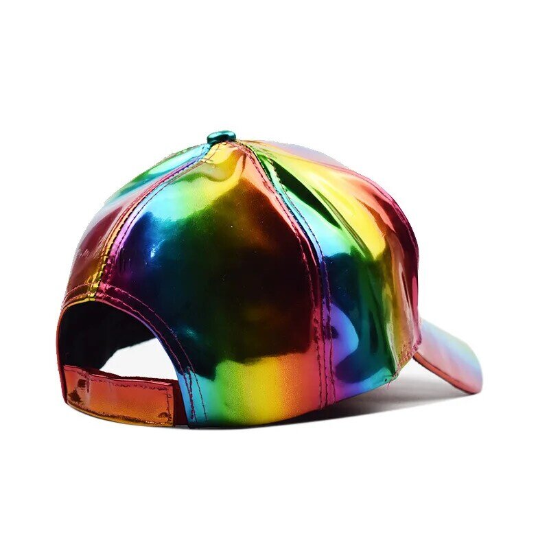 De volta para o futuro Cap Marty McFly Rainbow Color Changing Hat Prop Bigbang G-Dragon Baseball Cap exterior impermeável pu chapéus