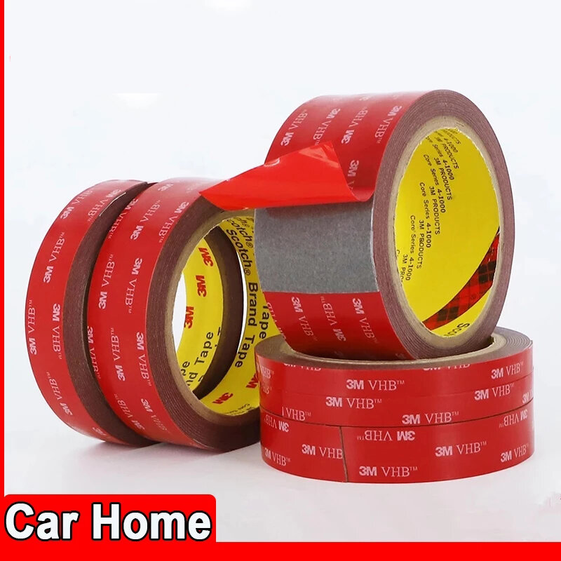 Cinta adhesiva de doble cara para decoración del hogar, cinta de espuma acrílica resistente al agua de alta temperatura para coche, 3M