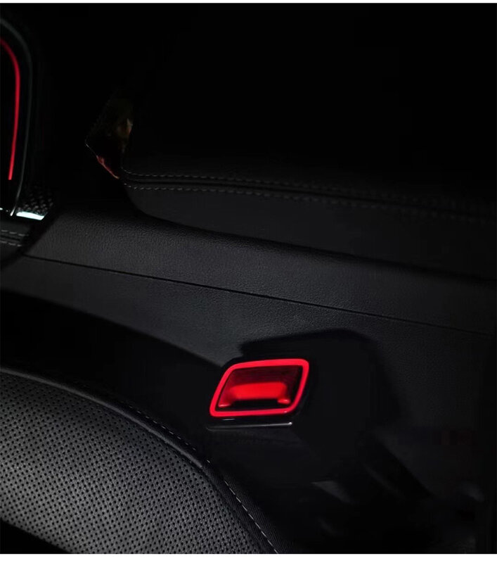 สำหรับ Audi A6 C8 Allroad A7 A8 D5 Q7 Q8 RS4 RS5 S4 S5 E-Tron บรรยากาศความปลอดภัยซ็อกเก็ตความปลอดภัยหัวเข็มขัด Ambient Light