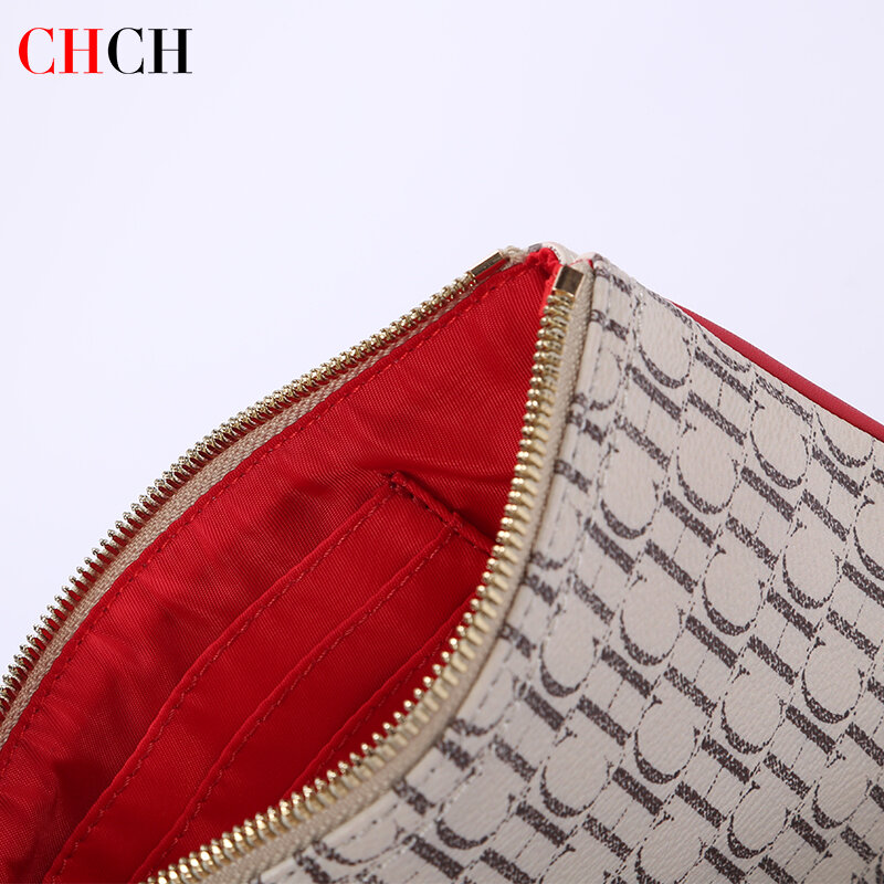 CHCH Women Bag Luxury Long Purse Wristlets Zipper Business Wallet Coin Card Holder Phone Printed Wallet Ladies Bolso