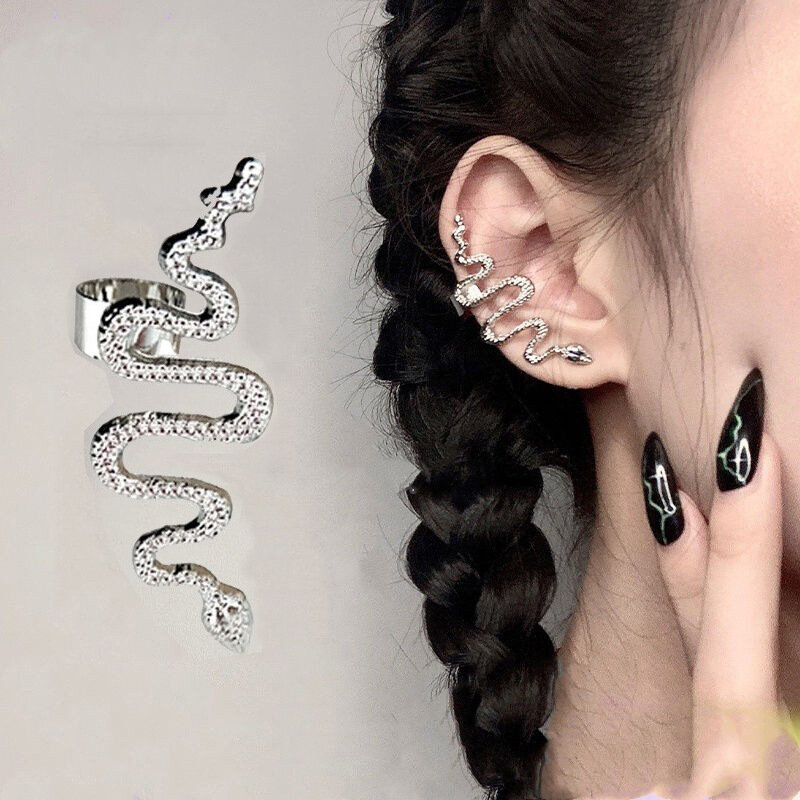 แฟชั่น Punk คลิปต่างหูผู้หญิง Gothic Snake ผีเสื้อ Vintage Ear Cuffs ต่างหู Cool 2022แนวโน้มเครื่องประดับ Fine