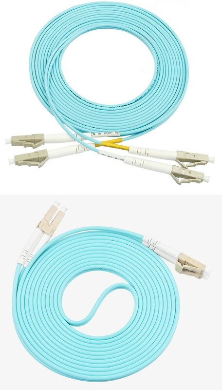 Om3 10 gigabit fibra óptica jumper LC-LC FC-SC-ST multimodo duplo núcleo cabo de fibra óptica 1m 2m 3m 10m 50m