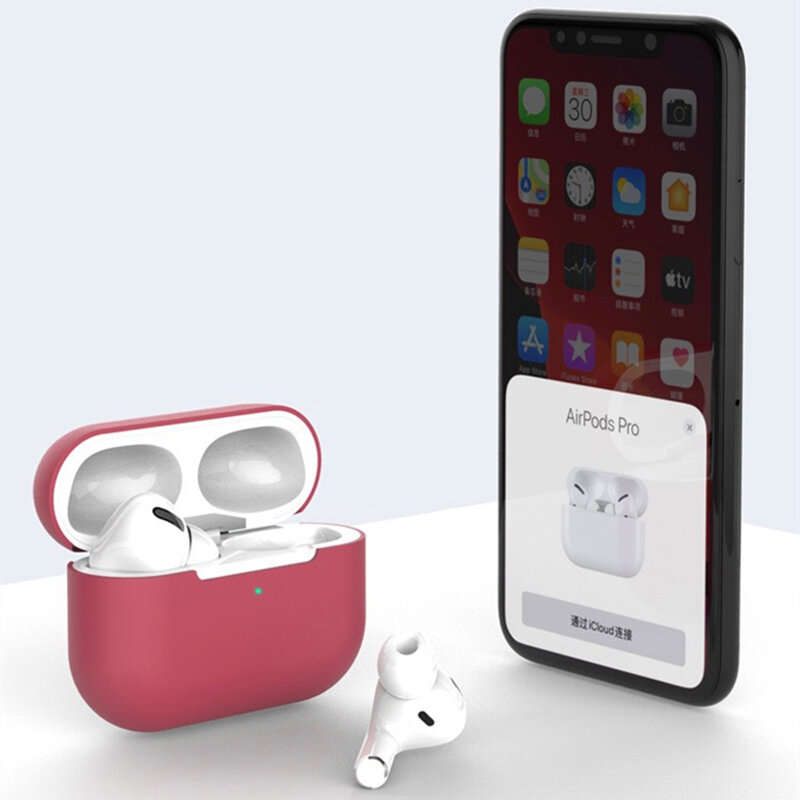 Étui AirPods 3 en Silicone souple, housse de protection officielle pour écouteurs Apple Bluetooth sans fil